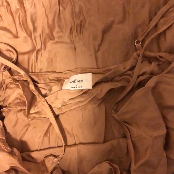 Aritzia wilfred size S ruched slip dress - Picture 5 of 7